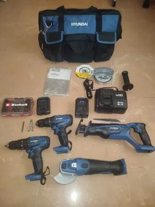 Pack Herramientas Eléctricas Hyundai + Accesorios