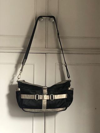 Bolso La Marthe Negro y Plateado
