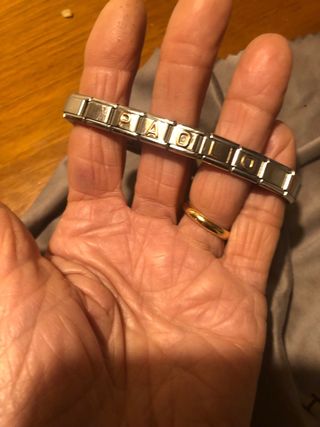 Bracciale Nomination PAOLO acciaio e oro.  cm 21