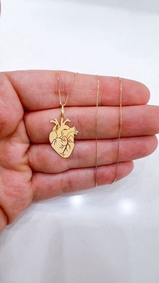 Collana Cuore Anatomico Oro 18kt 750