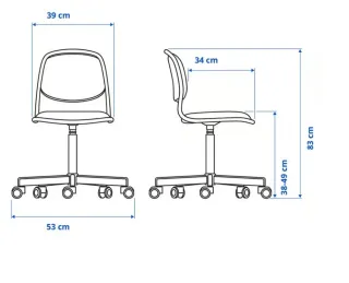Silla Ikea infantil giratoria regulable altura
