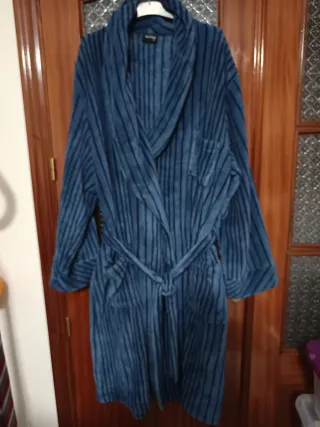 Batín hombre rayas azul