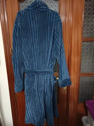 Batín hombre rayas azul