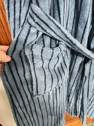 Batín hombre rayas azul