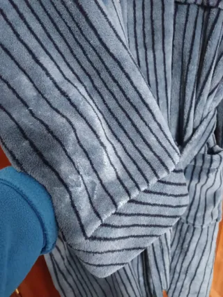 Batín hombre rayas azul