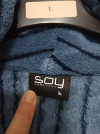 Batín hombre rayas azul