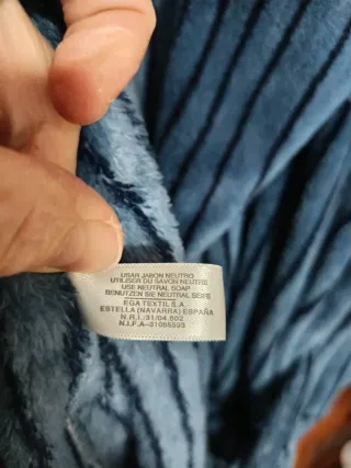 Batín hombre rayas azul