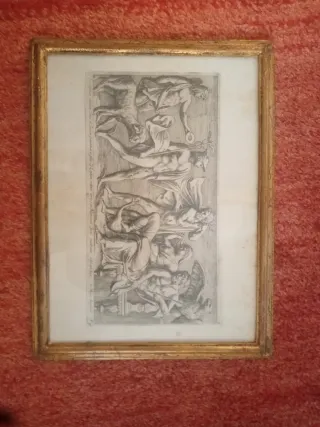 Cuadro Grabado antiguo siglo XVII