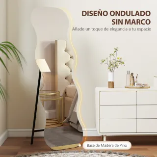 Espejo de Pie Cuerpo Entero Ondulado