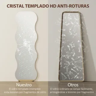 Espejo de Pie Cuerpo Entero Ondulado