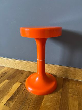 Taburete/Mesita Auxiliar Naranja Vintage SPACE AGE