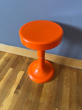 Taburete/Mesita Auxiliar Naranja Vintage SPACE AGE