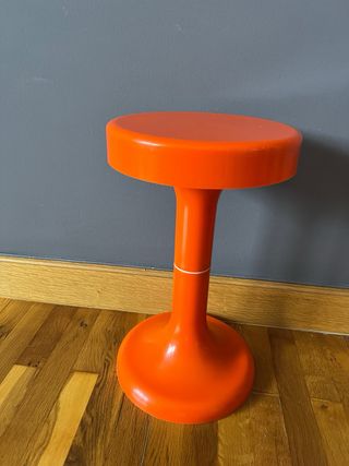 Taburete/Mesita Auxiliar Naranja Vintage SPACE AGE
