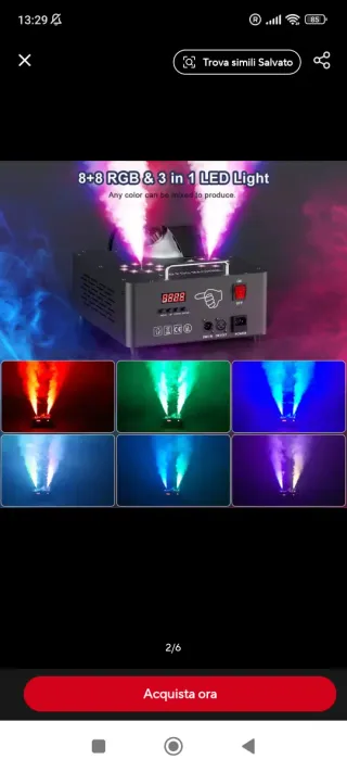 2 Macchine Fumo 2 spuzzi DJ con Telecomando