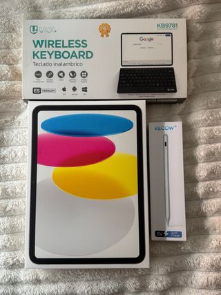 iPad 10ª Gen Plata + Teclado + Lápiz