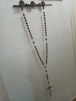 Rosario Antiguo Madera.1'39 cm aprox Largo