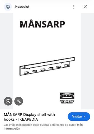 No negociable Estantería Perchero Ikea Mansarp