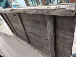 Puerta antigua madera 82x91