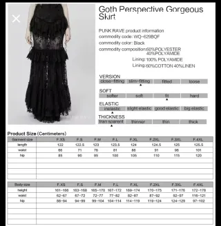 Falda Punk Rave Negro/Rojo