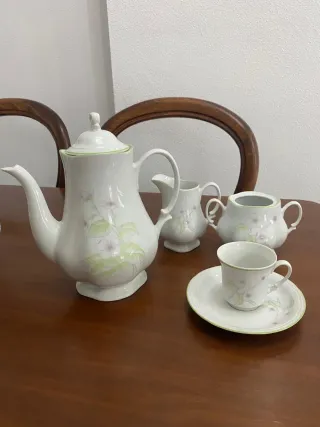 Juego de cafetera floral 12 servicios