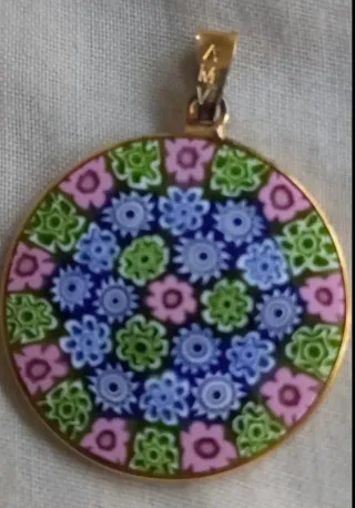Colgante murrina cristal de Murano millefiori