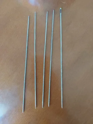 Juego de 5 agujas de coser cuero, etc