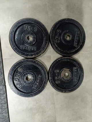 4 discos de pesa 5 kg