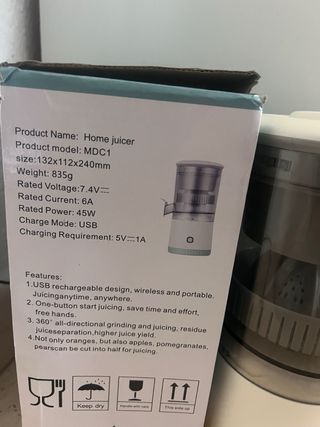 Exprimidor Cítricos Portátil USB