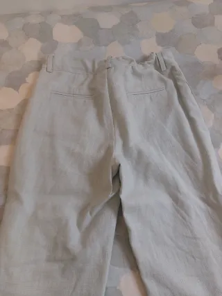 Traje de comunión de niño blanco y verde agua