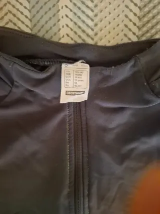 Chaqueta ciclismo Btwin verde y gris