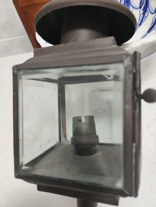 Farolillo antiguo carruaje,farol metal, carromato