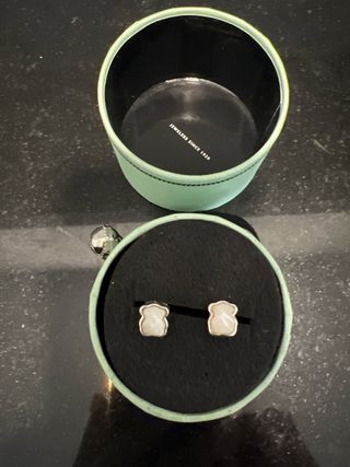 Pendientes Tous Facetados Rosa y Plata