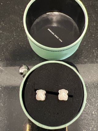 Pendientes Tous Facetados Rosa y Plata