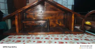 Mangiatoia uccelli legno artigianale