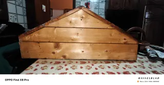 Mangiatoia uccelli legno artigianale