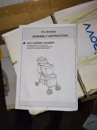 Carrito para mascotas rosa