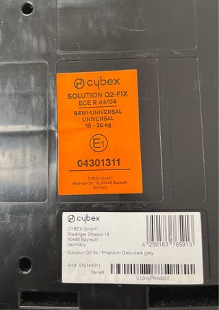 Silla Coche Cybex Solution Q2-fix Gris