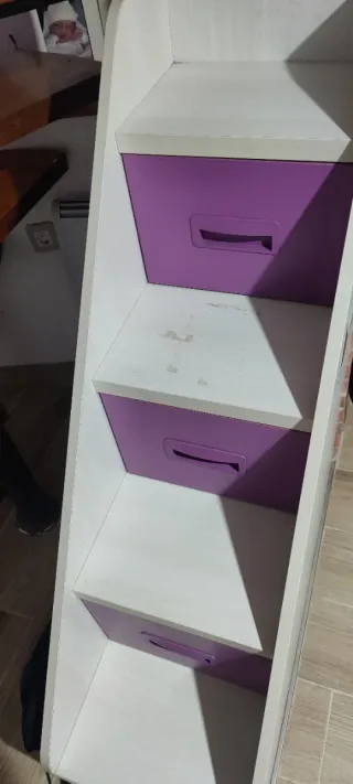 Escalera madera para cama alta