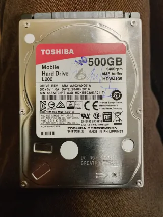 Disco Duro Toshiba 500GB Mobile L200