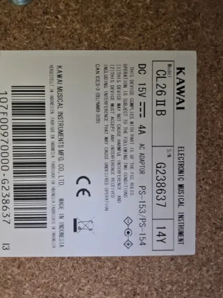 Piano Digital Kawai CL26 II + Banqueta