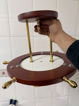 Lámpara náutica vintage madera y metal