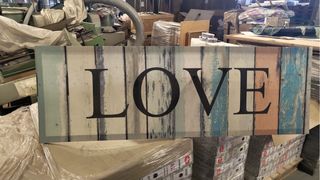 Cuadro decorativo LOVE madera multicolor