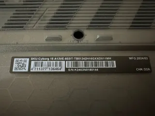 MSI Cyborg 15 A13VE-603IT PC Portatile Gaming