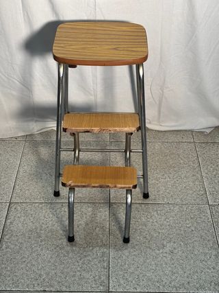 Silla Escalera Vintage Madera y Metal