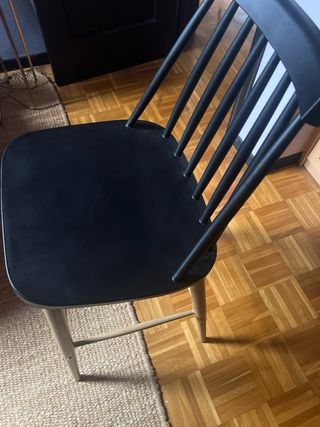 Taburetes de cocina negros (2 unidades)