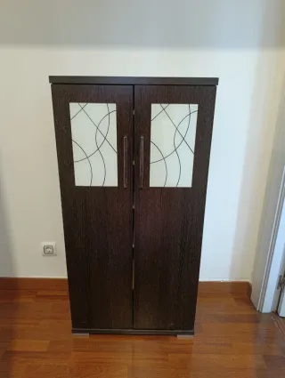 Mueble Zapatero Madera y Cristal