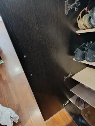 Mueble Zapatero Madera y Cristal