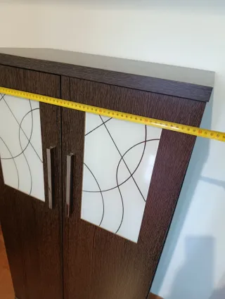 Mueble Zapatero Madera y Cristal