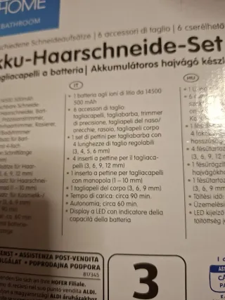 Easy Home Set Tagliacapelli Batteria