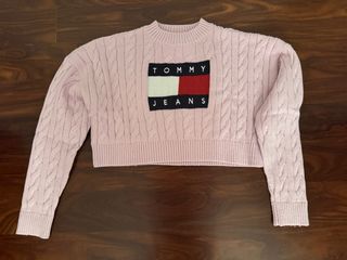 Maglione Crop Tommy Hilfiger Rosa - Donna